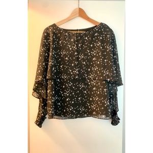 Laundry by Shelli Segal Star Printed Poncho Top